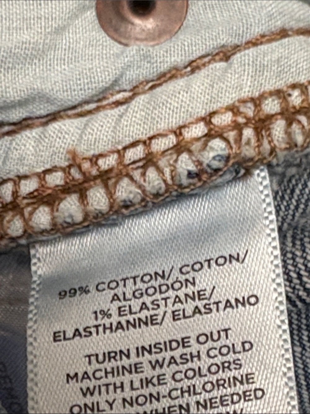 LOFT Medium Blue Denim Skirt with Frayed Hem - Picture 14 of 14